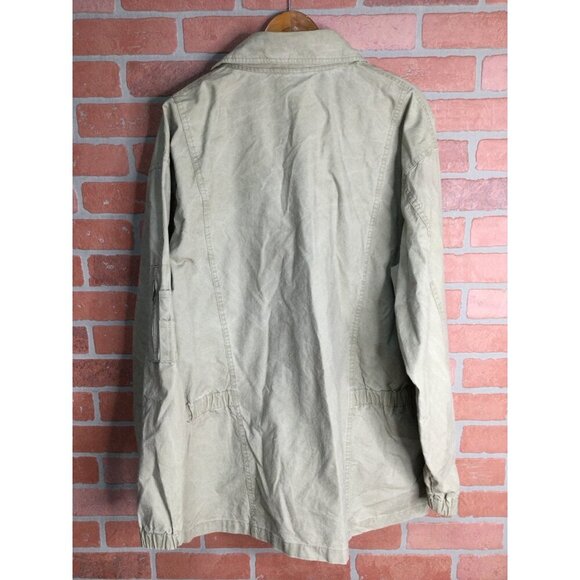 Vintage Sasson Utility Chore Jacket Collared Pockets Elastic Cuffs Size Large - Picture 3 of 6